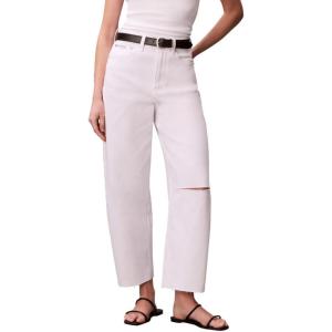 imageCalvin Klein Womens Barrel Fit JeansOptic White