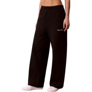 imageCalvin Klein Womens Brushed French Terry Straight Leg JoggersBlack