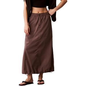 imageCalvin Klein Womens Commuter Long SkirtBotanical Brown