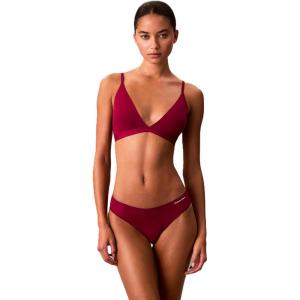 imageCalvin Klein Womens Form to Body Lightly Lined Triangle BraletteBeet Red