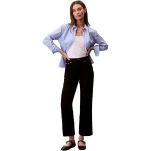 imageCalvin Klein Womens High Rise Ankle Bootcut JeansTrue Black