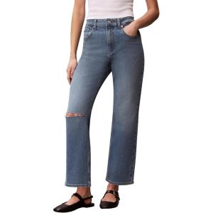 imageCalvin Klein Womens High Rise Straight Fit JeansWorn Blue