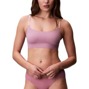 imageCalvin Klein Womens Invisibles Comfort Seamless Adjustable Skinny Strap Bralette BraSoft Mauve