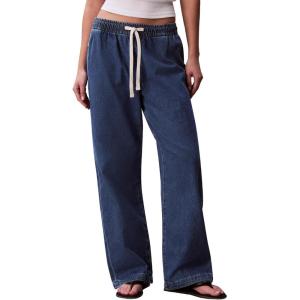 imageCalvin Klein Womens Lightweight Denim Pullon PantsBlue Jay