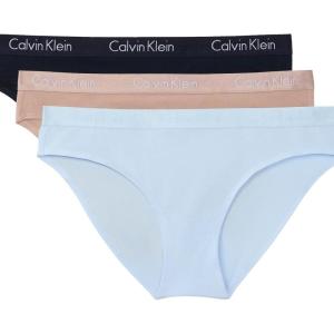imageCalvin Klein Womens Motive Cotton Multipack Bikini Panty 2 PackShoreline Cedar Ice Water