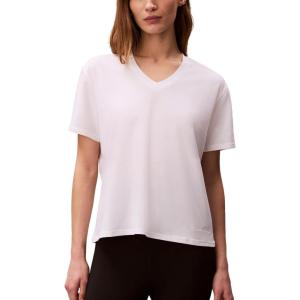 imageCalvin Klein Womens Performance Classic Fit VNeck TeeClassic White