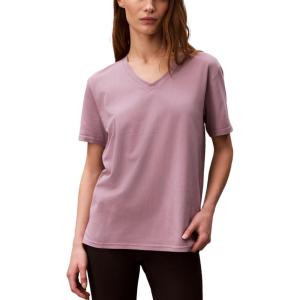 imageCalvin Klein Womens Performance Classic Fit VNeck TeeCoy Purple