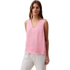 imageCalvin Klein Womens Plisse V Neck Tank TopPeony