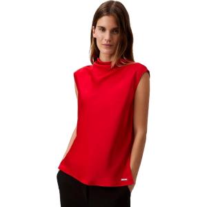 imageCalvin Klein Womens Satin Cowl Neck BlouseGoji Berry