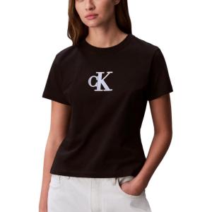 imageCalvin Klein Womens Slim Fit Graphic Monogram TeeBlack