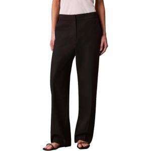 imageCalvin Klein Womens Stretch Flannel Slim Straight PantsBlack