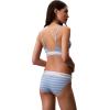 imageCalvin Klein Womens Icon Cotton Modal Lightly Lined Triangle BralettePulse Stripe Blue Descent