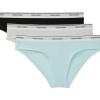 imageCalvin Klein Womens Balance Cotton Stretch Bikini Panties 3 PackBlack Snow Heather Blue Glass