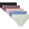 imageCalvin Klein Womens Bonded Flex Seamless Bikini Panties 5 PackBlack Subduded Blue Tulip Sparrow Seafoam Wave