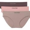 imageCalvin Klein Womens Microfiber Seamless Rib Bikini Panties 3 PackSparrow Fresh Taupe Powder Pink