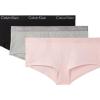 imageCalvin Klein Womens Motive Cotton Boyshort Panties 3 PackBlackGrey Heather Nymphs Thigh