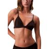 imageCalvin Klein Womens Signature Satin Unlined Triangle BraletteBlack