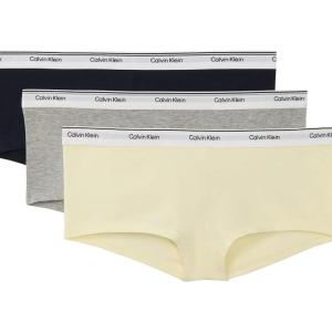 imageCalvin Klein Womens Balance Cotton Stretch Boyshort Panties 3 PackShorelineGrey HeatherFrench Vanilla