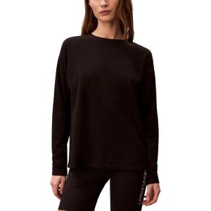 imageCalvin Klein Womens Performance Classic Fit Crewneck Long Sleeve TeeBlack