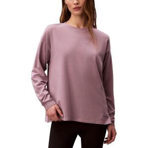 imageCalvin Klein Womens Performance Classic Fit Crewneck Long Sleeve TeeCoy Purple