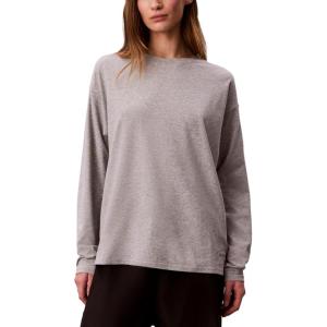 imageCalvin Klein Womens Performance Classic Fit Crewneck Long Sleeve TeeGrey Heather