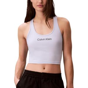 imageCalvin Klein Womens Performance Logo Low Impact Longline Sports BraHalogen Blue
