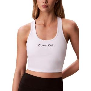 imageCalvin Klein Womens Performance Logo Low Impact Longline Sports BraWhite