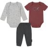 imageCalvin Klein babyboys 2 Bodysuits and Pant SetPlatinum HeatherApple ButterStealth Heather