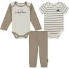 imageCalvin Klein babyboys 2 Bodysuits and Pant SetSavannah TanAntique White