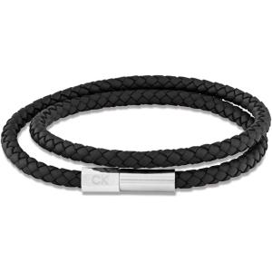 imageCalvin Klein Mens Industrial Facets Leather Bracelet Minimalist Design  Fashion Statement for Everyday Wear  Gift for HimBlack