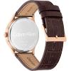 imageCalvin Klein Mens CK Tailored Quartz Watch  CrocEmbossed Strap Brushed Dial with SubEye Water Resistant Up to 30m  Classic Modern Timepiece  Gift for Him 42mmBrownWhite