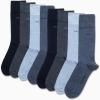 imageCalvin Klein Mens Cotton Blend Dress Crew Socks 8PackBlue Multi
