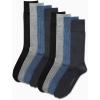 imageCalvin Klein Mens Cotton Blend Dress Crew Socks 8PackBlue Texture