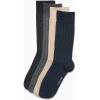 imageCalvin Klein Mens Crew Dress Socks 4PackDenimOatmeal Solid