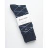 imageCalvin Klein Mens Crew Socks  4 Pack Soft Cotton Blend Cushioned Crew Dress Socks for Men for Formal Casual and Work WearDark Denim Pattern