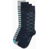 imageCalvin Klein Mens Crew Socks  4 Pack Soft Cotton Blend Cushioned Crew Dress Socks for Men for Formal Casual and Work WearDark Denim Pattern
