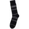 imageCalvin Klein Mens Crew Socks  Soft Cotton Blend Cushioned Comfort Mens Dress Socks for Work and Casual WearBlack Stripe