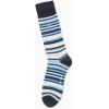 imageCalvin Klein Mens Crew Socks  Soft Cotton Blend Cushioned Comfort Mens Dress Socks for Work and Casual WearBlue Stripe