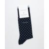 imageCalvin Klein Mens Crew Socks  Soft Cotton Blend Cushioned Comfort Mens Dress Socks for Work and Casual WearNavy Pin Dot