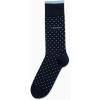 imageCalvin Klein Mens Crew Socks  Soft Cotton Blend Cushioned Comfort Mens Dress Socks for Work and Casual WearNavy Pin Dot