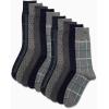 imageCalvin Klein Mens Dress Socks  10 Pairs Soft Cotton Blend Crew Socks for Men  Classic Comfort Stay Up Cuff Mixed PatternHeather Grey