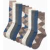 imageCalvin Klein Mens Dress Socks  10 Pairs Soft Cotton Blend Crew Socks for Men  Classic Comfort Stay Up Cuff Mixed PatternTan Argyle