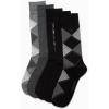 imageCalvin Klein Mens Dress Socks  5 Pairs Soft Cotton Blend Crew Socks for Men  Classic Comfort Stay Up Cuff Mixed PatternBlack Argyle