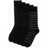 imageCalvin Klein Mens Dress Socks  5 Pairs Soft Cotton Blend Crew Socks for Men  Classic Comfort Stay Up Cuff Mixed PatternBlack Stripe