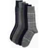 imageCalvin Klein Mens Dress Socks  5 Pairs Soft Cotton Blend Crew Socks for Men  Classic Comfort Stay Up Cuff Mixed PatternHeather Grey