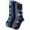 imageCalvin Klein Mens Dress Socks  5 Pairs Soft Cotton Blend Crew Socks for Men  Classic Comfort Stay Up Cuff Mixed PatternNavy Argyle