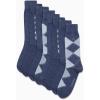 imageCalvin Klein Mens Dress Socks  8 Pack Breathable Cotton Blend Work Crew Socks for Men for Casual Business amp Formal WearBlue Argyle