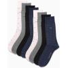 imageCalvin Klein Mens Dress Socks  8 Pack Breathable Cotton Blend Work Crew Socks for Men for Casual Business amp Formal WearNavyPink Assorted