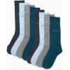 imageCalvin Klein Mens Dress Socks  8 Pack Breathable Cotton Blend Work Crew Socks for Men for Casual Business amp Formal WearTealGreyBlue