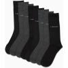 imageCalvin Klein Mens Dress Socks  8 Pack Soft Cotton Blend Work Crew Socks for Men for Casual Business amp Formal WearBlackGrey Solid